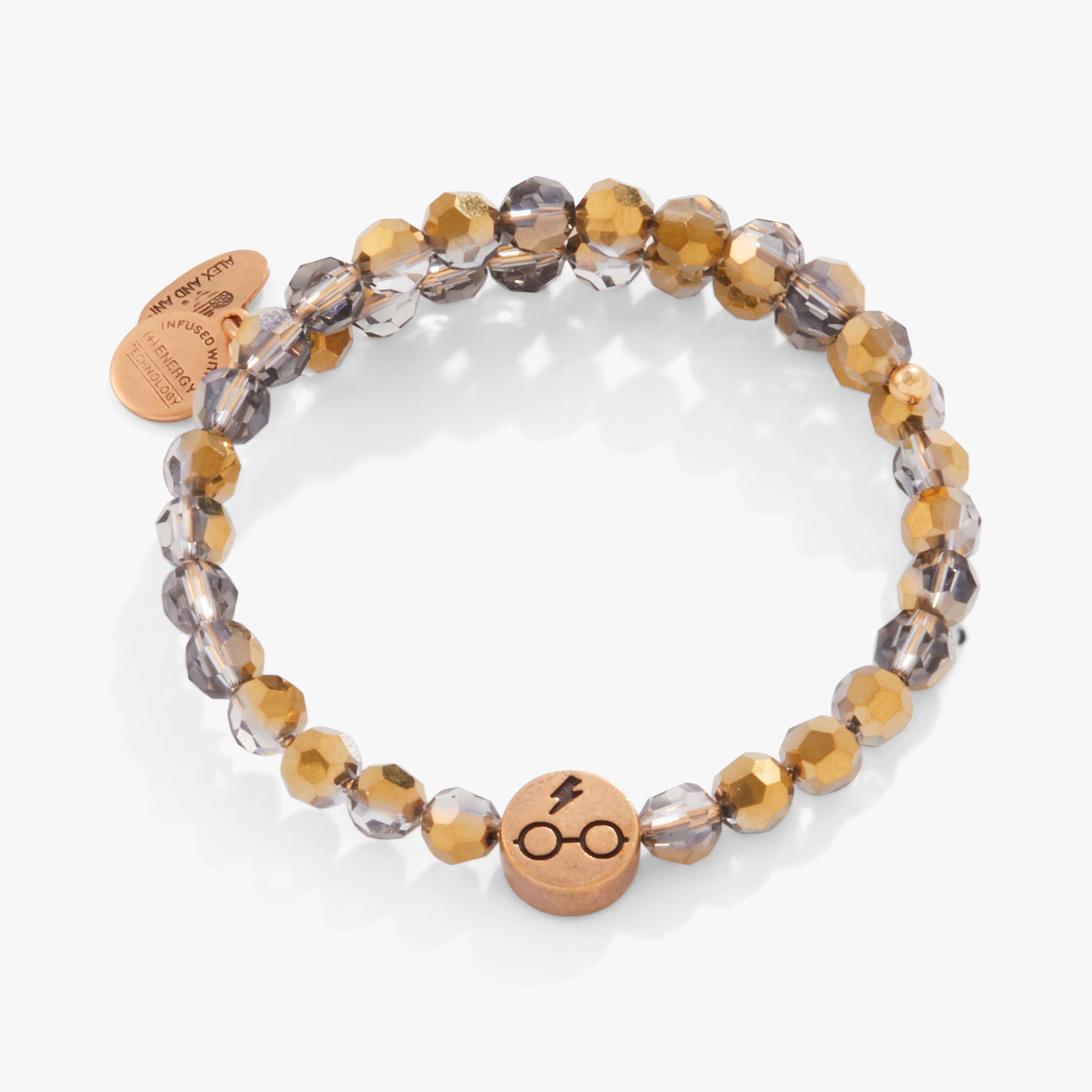 Harry Potter™ Gold Beaded Wrap Bracelet - Stylish Wizarding Jewelry for Fans & Cosplay | Perfect for Halloween, Parties & Gifts