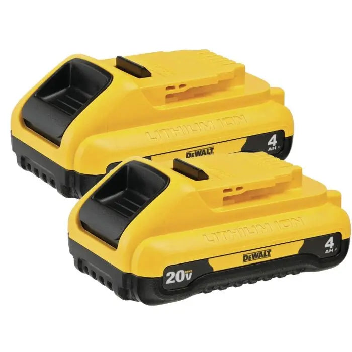 DEWALT 20V MAX Lithium-Ion Battery 2-Pack (4.0Ah) - Compact Power Source for Cordless Tools - Perfect for Drills, Saws & Outdoor Power Equipment