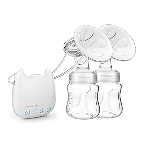 **YANYUESHOP Electric Hands-Free Double Breast Pump - Automatic Silicone Bilateral Breast Pump for Nursing Moms, Comfortable & Portable Breastfeeding Accessories - Perfect for Travel, Work, and On-the-Go Pumping**