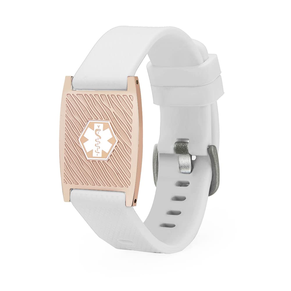 Personalized Silicone Medical Alert Bracelet - Adjustable Waterproof ID Bracelet for Women - Perfect for Sports & Emergency Use