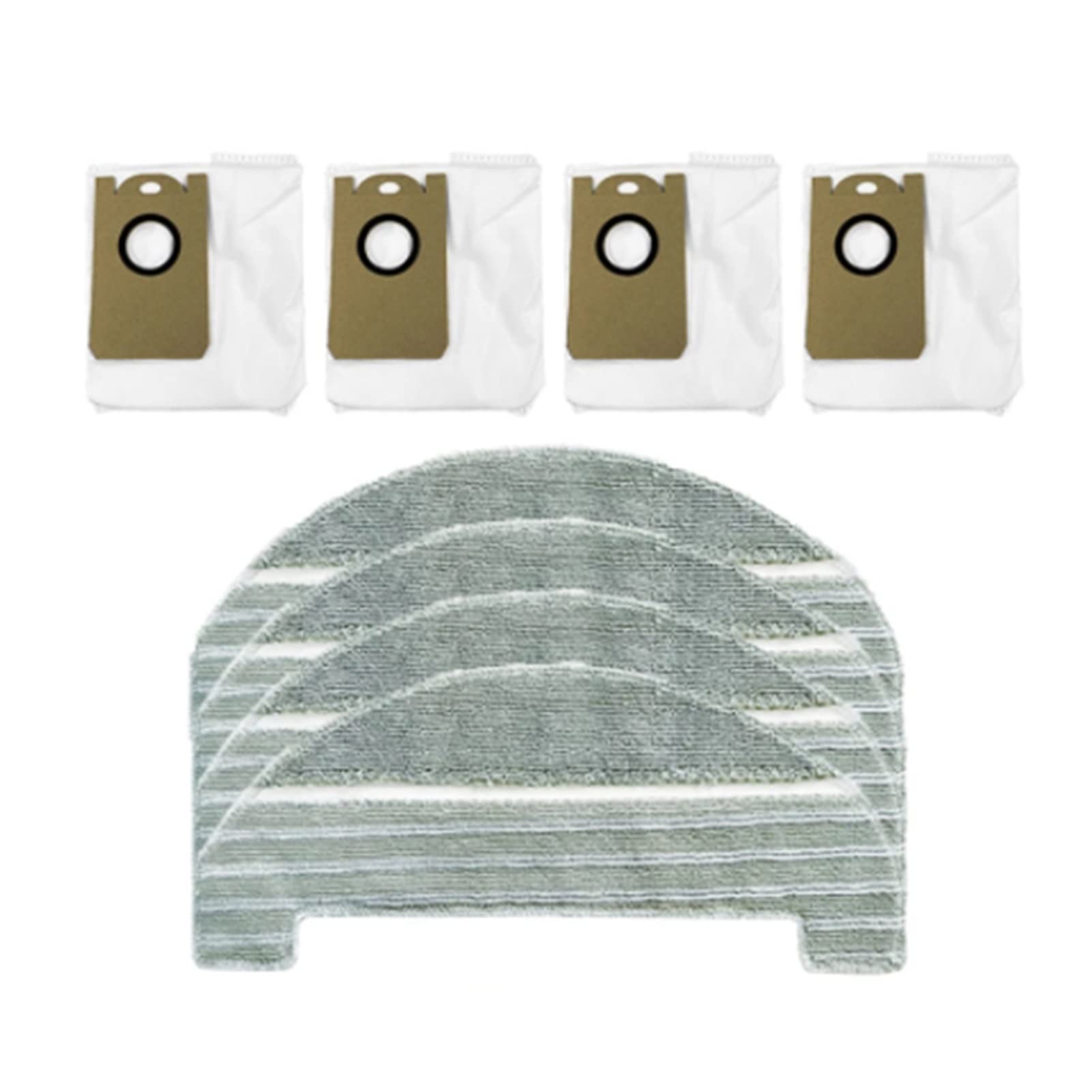 Proscenic M8 Pro Robotic Vacuum Cleaner Replacement Dust Bags & Mop Cloths - Compatible Vacuum Cleaner Accessories for Hardwood Floors & Carpets - Perfect for Daily Cleaning & Pet Hair Removal