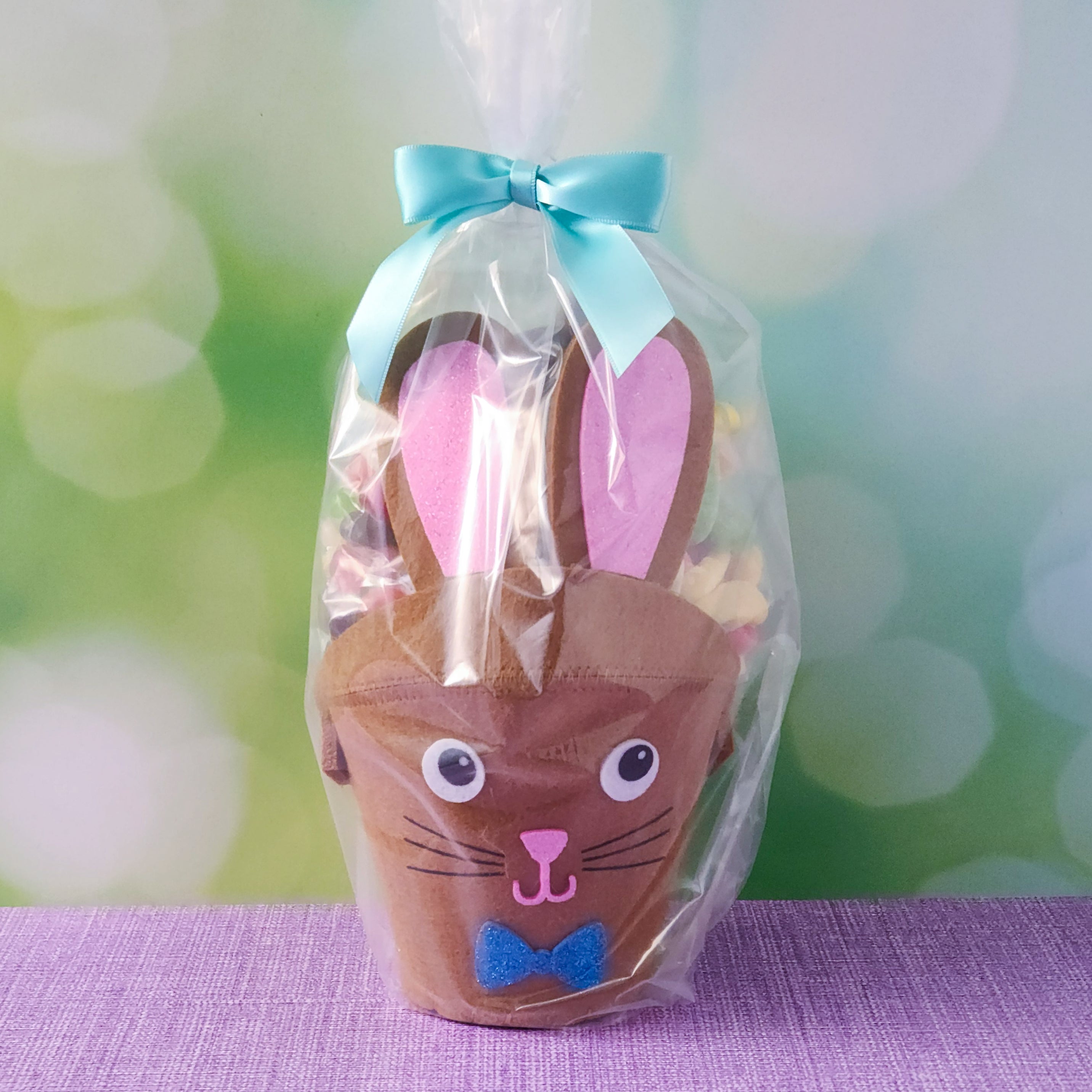 Premium Brown Bunny Gift Basket - Adorable Easter Gift Set for Kids & Adults - Perfect for Easter Celebrations, Birthday Presents & Special Occasions