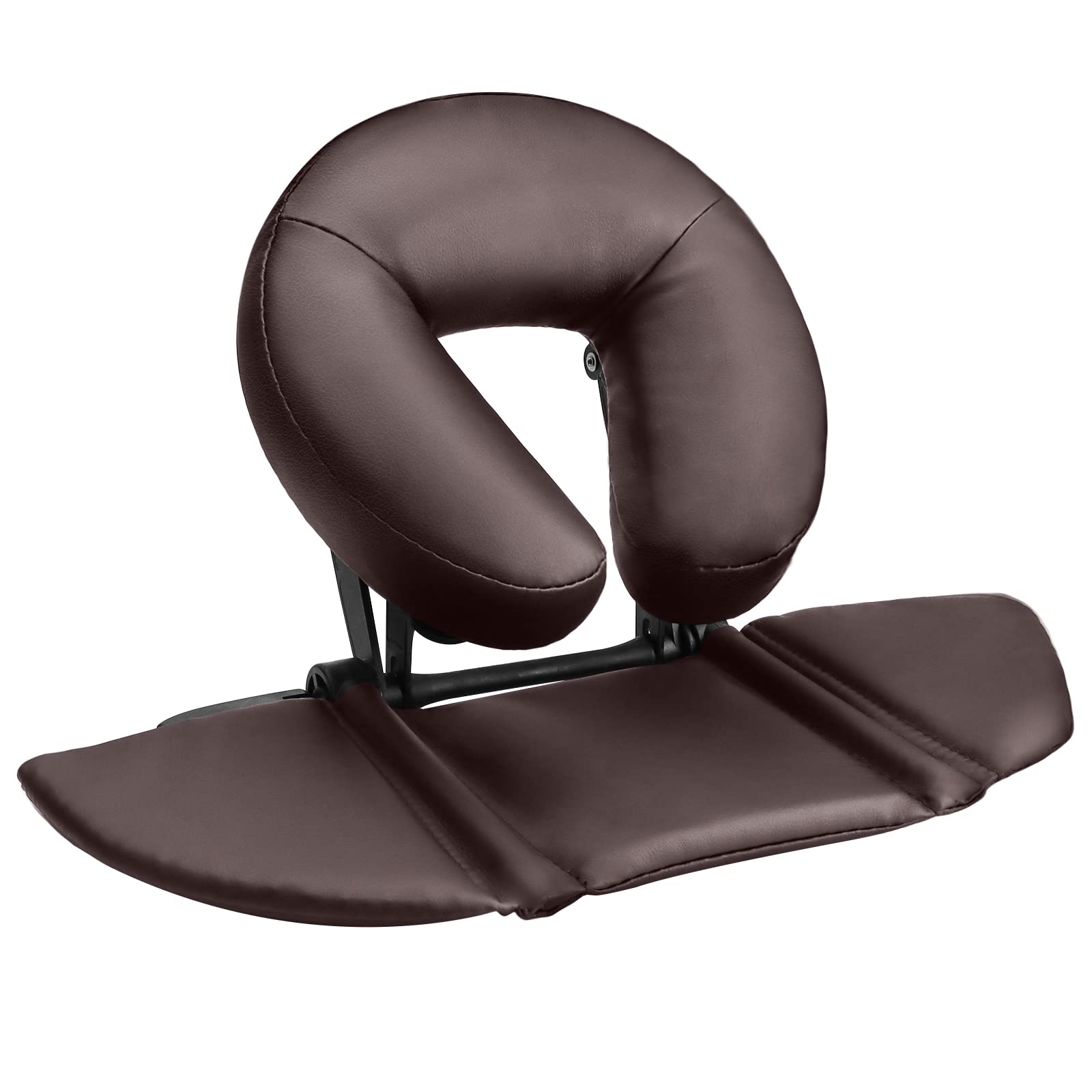EBANKU Adjustable Massage Table Face Cradle Cushion - Ergonomic Headrest Pillow with Platform for Massage Chairs, SPA Beds & Salon Tables - Comfortable Face Support for Massage Therapy & Relaxation (Brown) - Perfect for Professional Massage Therapists & Home Spa Use
