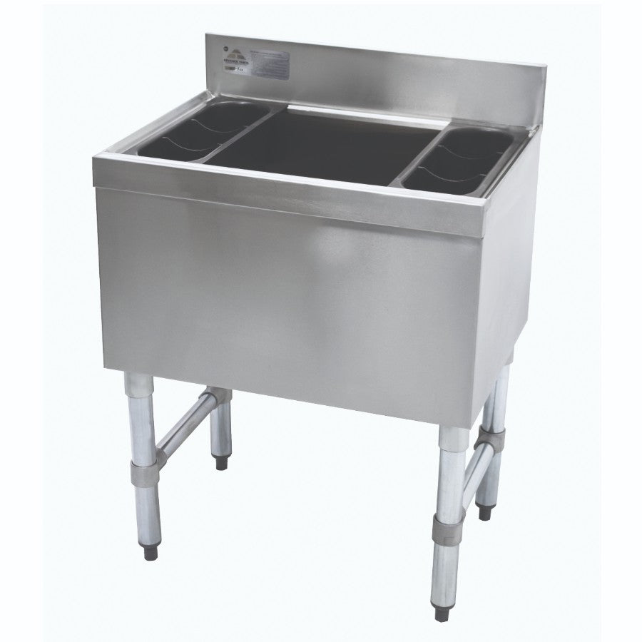 Advance Tabco SLI 12/24 Stainless Steel Underbar Ice Bin - 24 Inch Commercial Bar Ice Storage for Restaurants, Bars & Cocktail Lounges