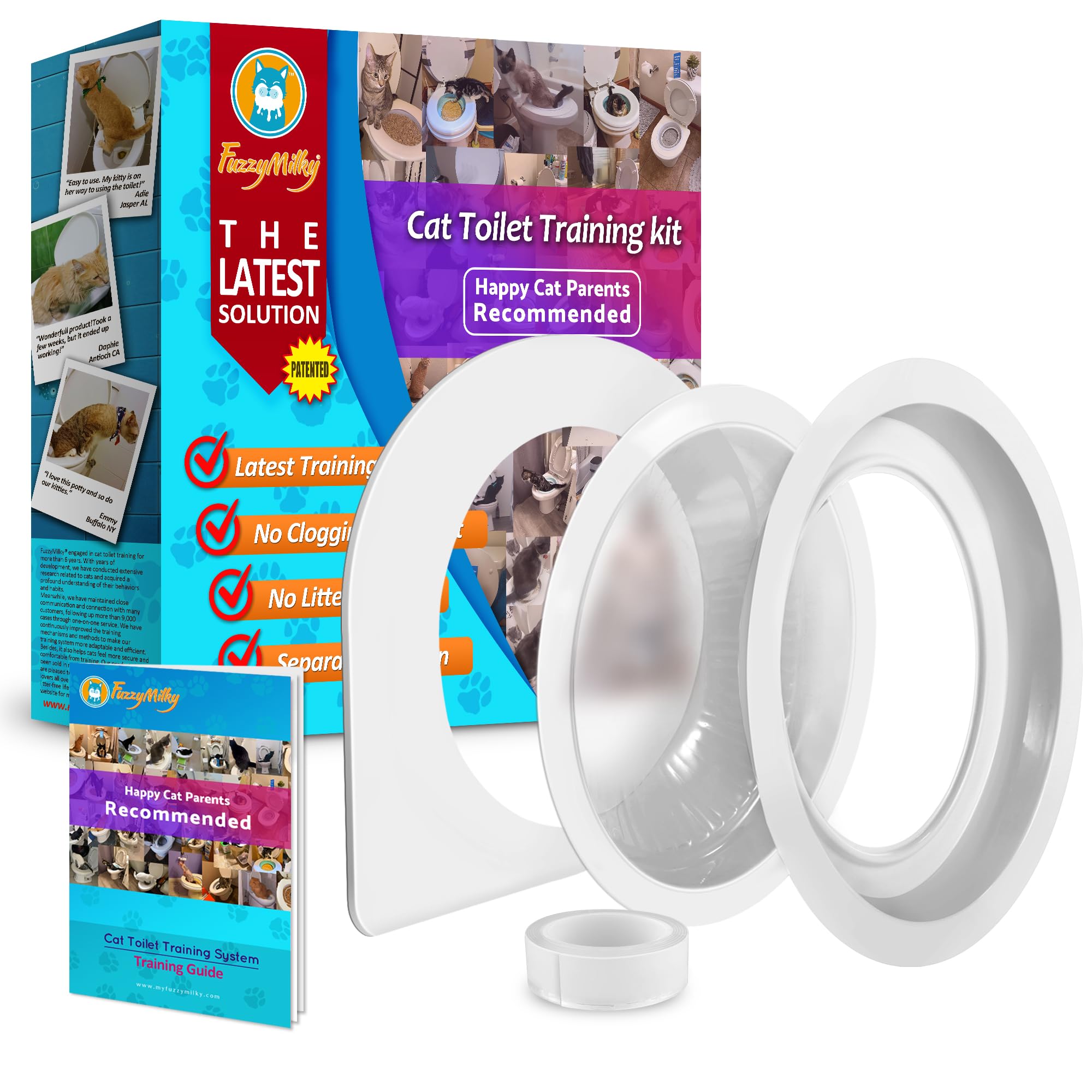 Cat Toilet Training Kit - Teach Your Cat to Use Human Toilet | Step-by-Step Guide for Easy Cat Litter Box Transition | Perfect for Small Apartments & Travel