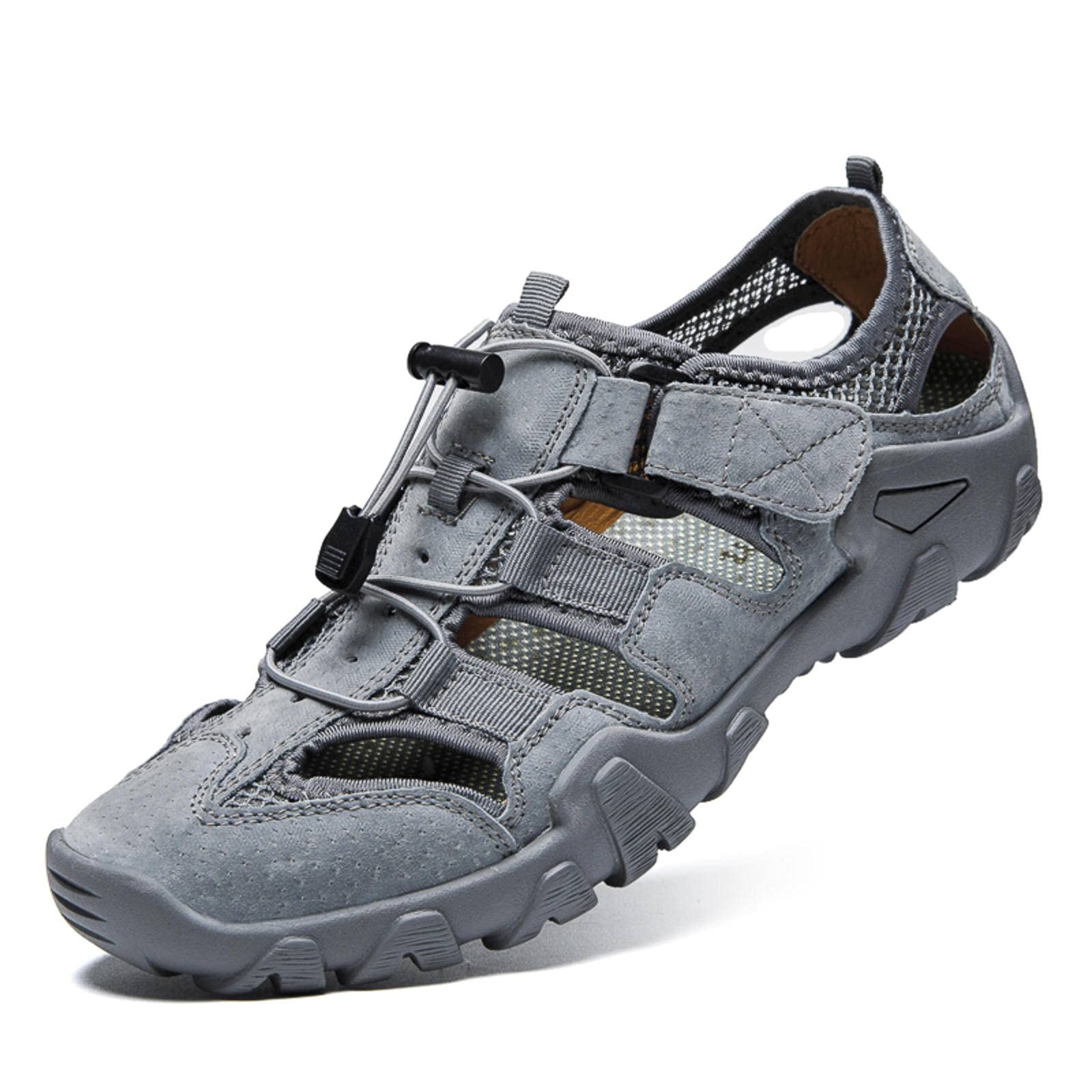 2021 New Summer Men's Outdoor Casual Shoes - Genuine Leather Non-Slip Sneakers & Beach Sandals for Men (Sizes 38-48) | Perfect for Walking, Travel & Beach Vacations
