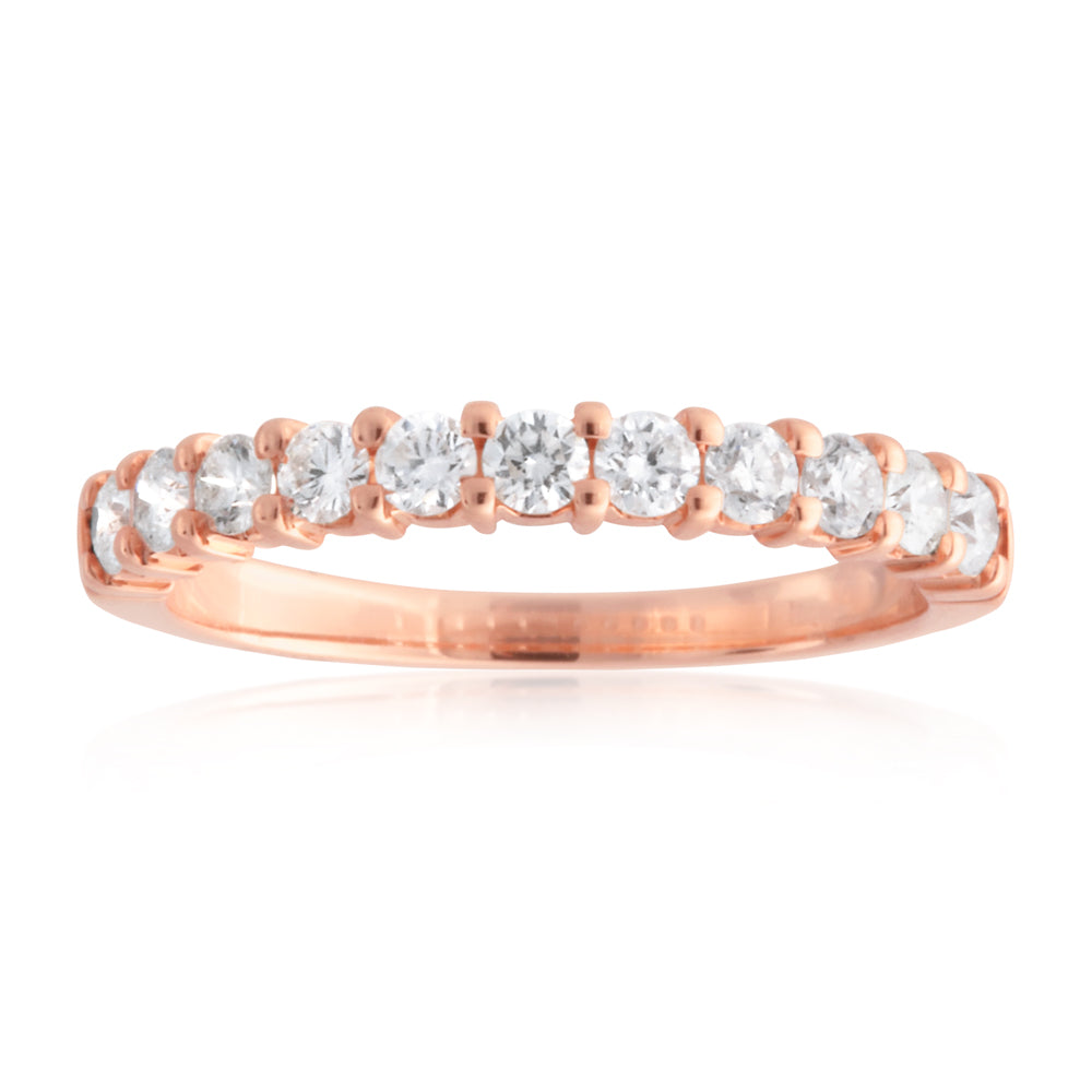 18K Rose Gold Diamond Ring - 1/2 Carat Solitaire Engagement Ring for Women, Perfect for Proposals, Anniversaries & Special Occasions