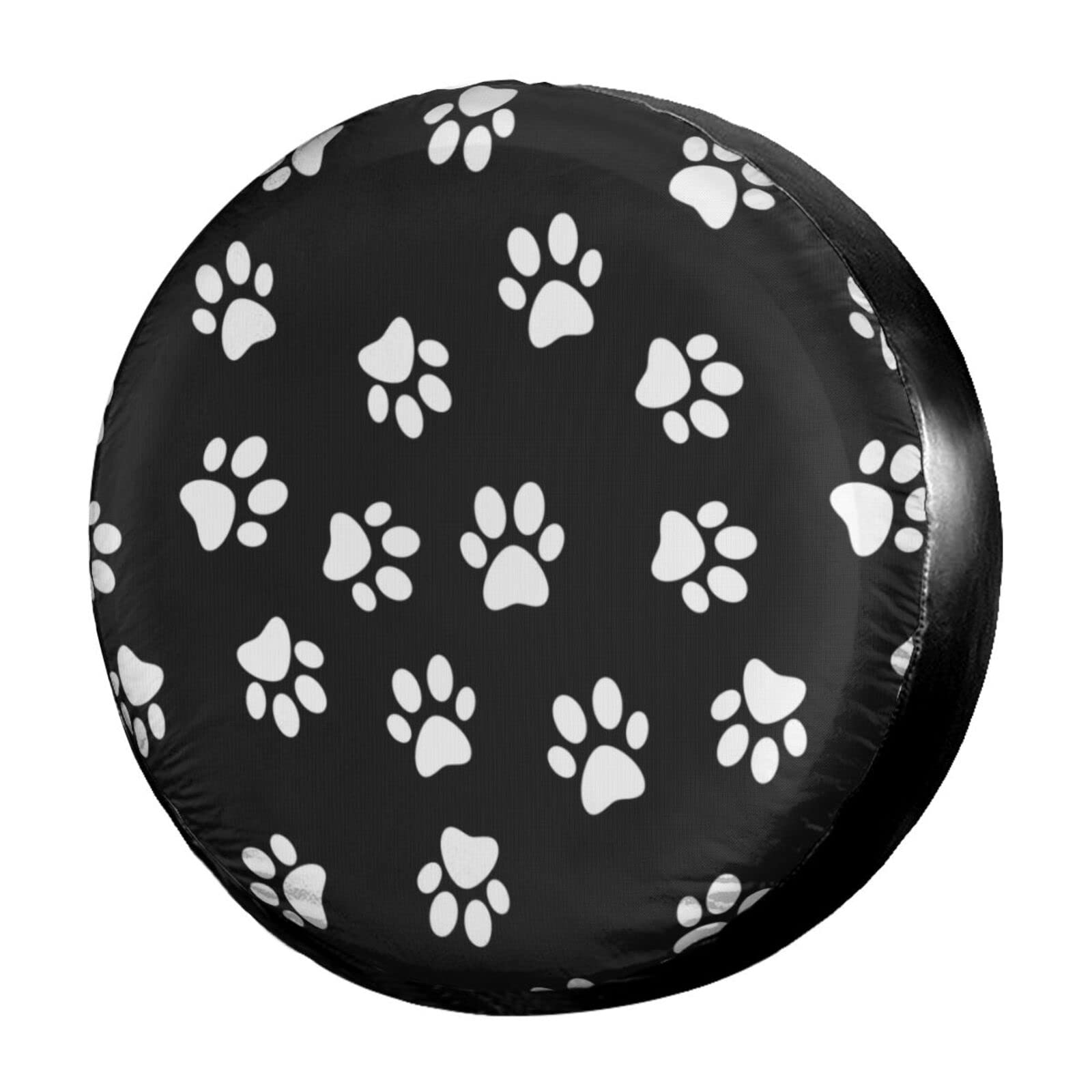 15 Inch Dog Paw Print Spare Tire Cover - Waterproof & Dust-Proof Wheel Protector for Trailers, RVs, SUVs & Most Vehicles | Perfect for Camping, Road Trips & Outdoor Adventures