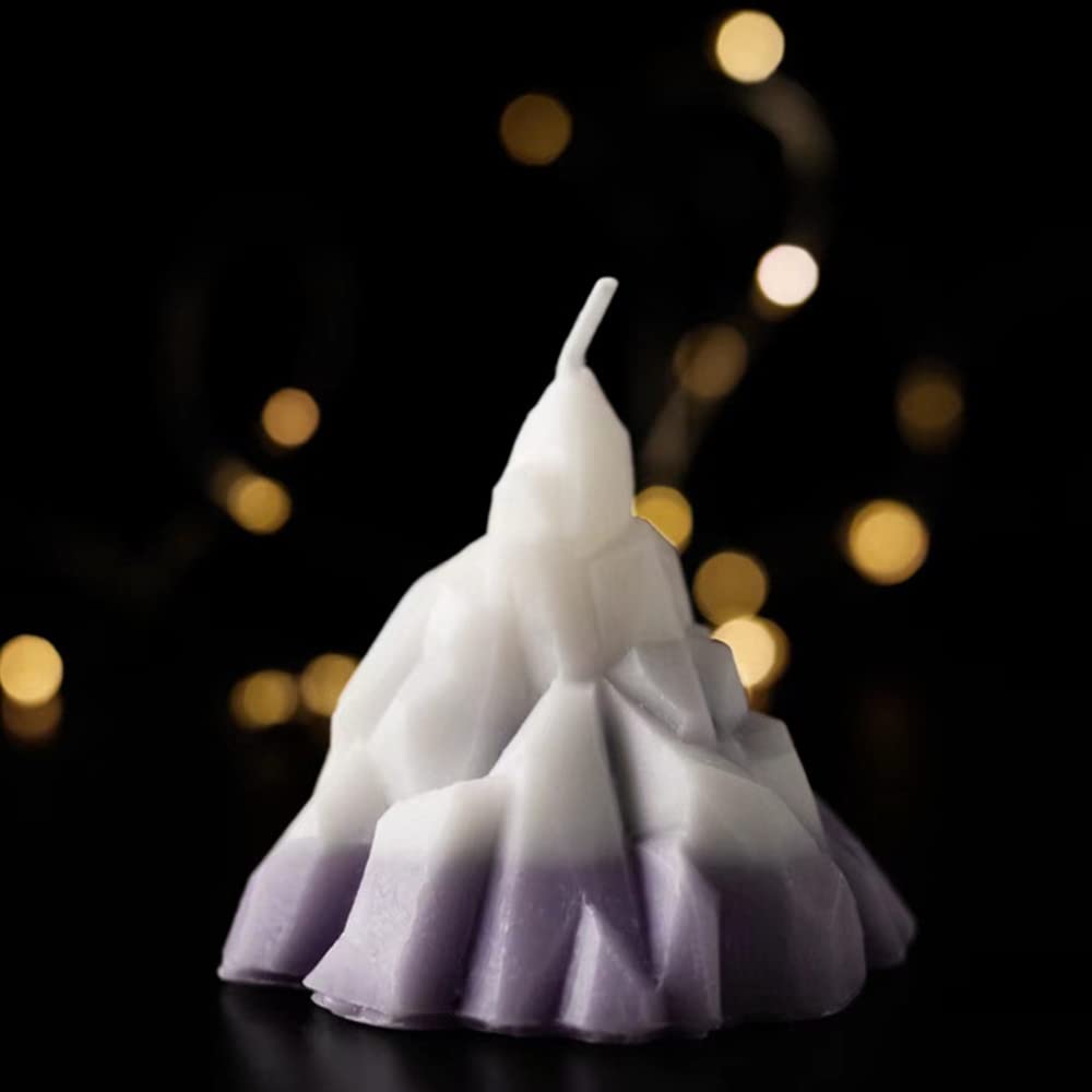 Premium Soy Wax Scented Candles - Lovely Iceberg, Volcano & Mountain Designs with Snow Capped Long-Lasting Fragrance | Aromatherapy Gifts for Birthday, Anniversary & Home Decor (S'more Purple) - Perfect for Relaxation, Meditation & Romantic Ambiance