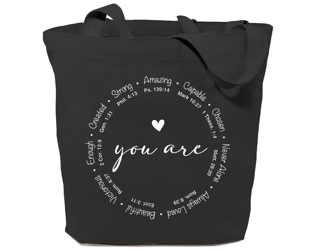 Inspirational Canvas Tote Bag for Women - Reusable Grocery & Travel Bag for Shopping, Church & Daily Use