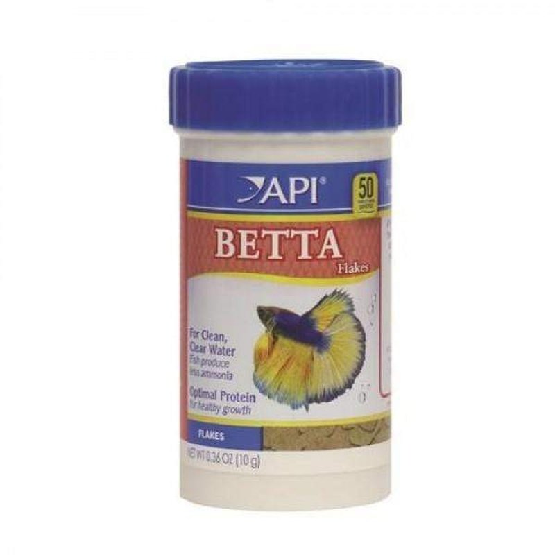 Premium API Betta Fish Food Flakes - 10g | High Protein Diet for Vibrant Colors & Healthy Growth | Ideal for Betta Fish Tanks & Aquariums