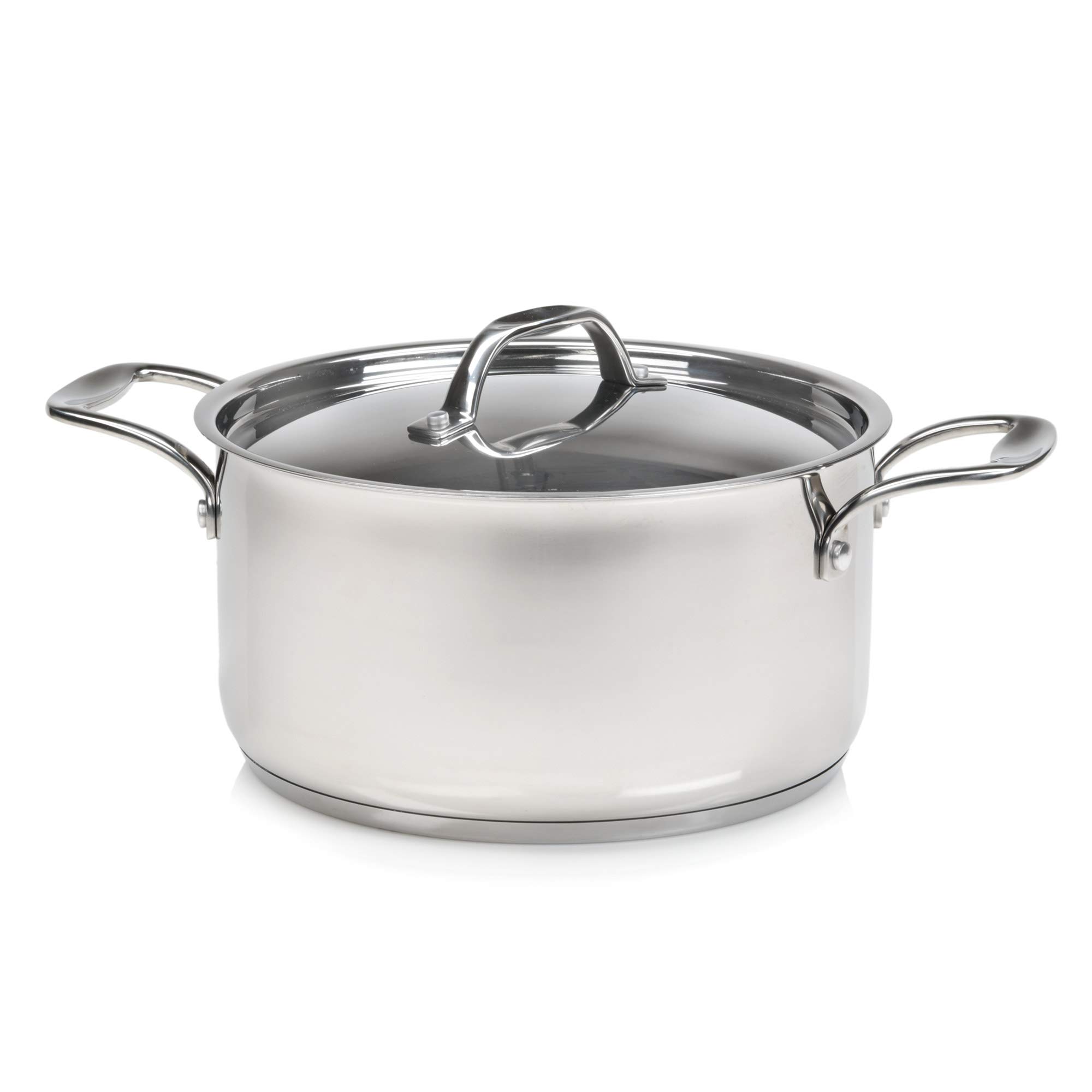 Premium IMPULSE! Terra 3 Qt Stainless Steel Cookware Pot with Lid – Durable & Even Heat Distribution for Soups, Stews, Pasta & Family Cooking