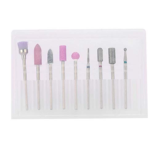Professional 9Pcs Nail Art Drill Bit Set for Acrylic & Natural Nails – Salon & DIY Manicure Tools for Home & Professional Use