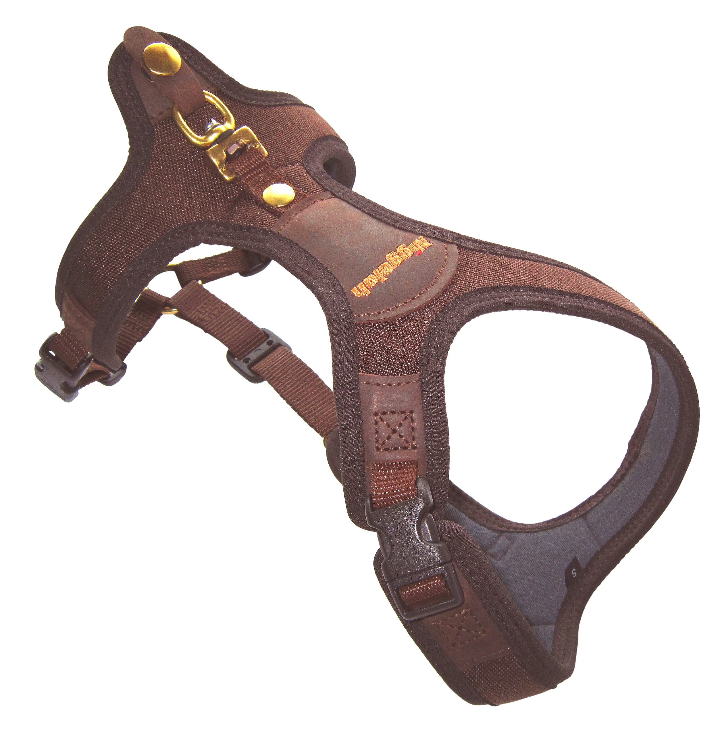 Niggeloh Follow Light Dog Harness - Reflective Adjustable Pet Vest for Small Dogs, Brown - Perfect for Night Walks, Jogging & Outdoor Adventures