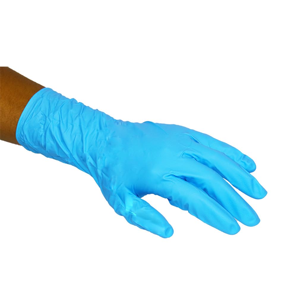 Premium Blue Nitrile Gloves - Latex-Free, Powder-Free Disposable Gloves (8 Mil Thick, Small Size, 1000 Pack) - Ideal for Medical, Dental, Food Service & Cleaning Protection