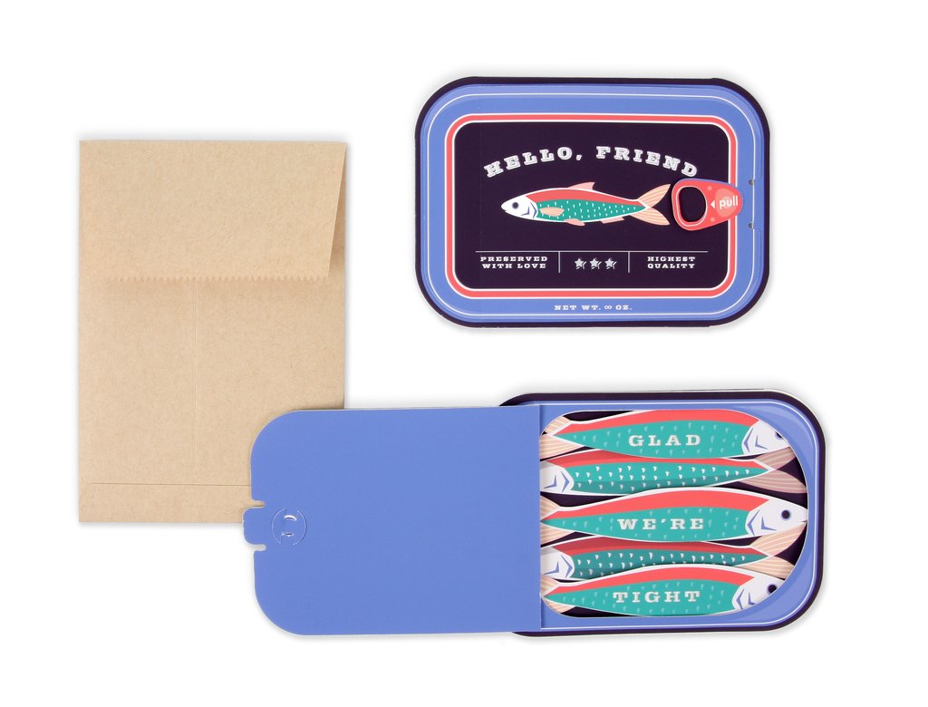 Funny Sardine Tin Pop-Up Greeting Card - Best Friend Gift for Birthdays, Anniversaries & Just Because | Unique Friendship Card for Close Friends