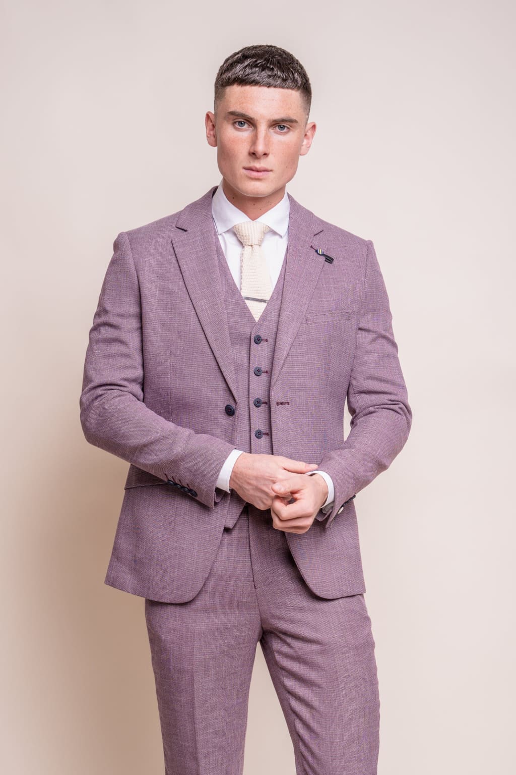 Cavani Classic Miami Lilac Slim Fit Tweed Blazer for Women | Elegant Office Wear & Evening Outfits | Perfect for Business Meetings & Cocktail Parties