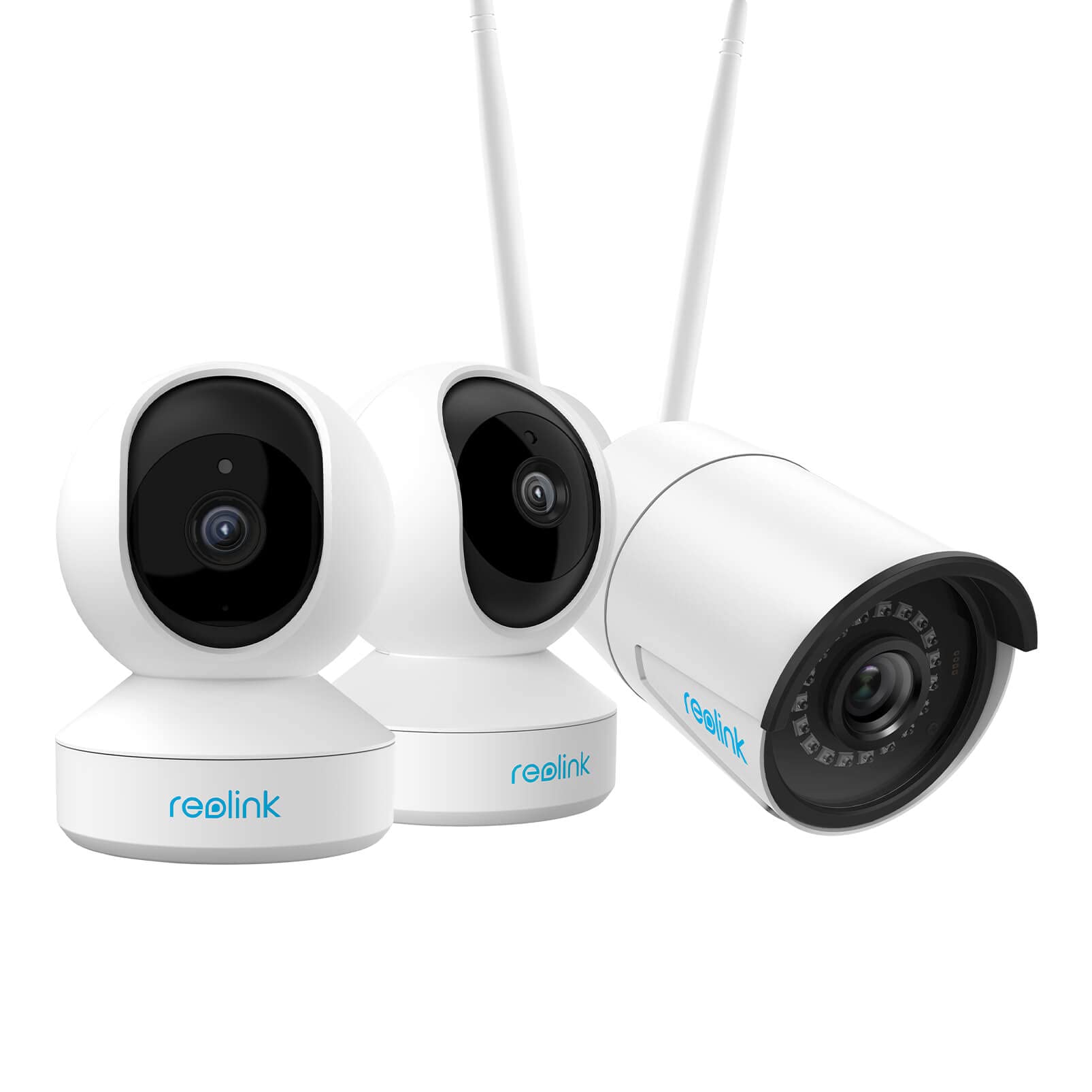 4MP Outdoor Security Camera & 4MP Indoor PTZ Camera (2 Pack) - Dual-Band 2.4/5GHz WiFi, Motion Detection with Real-Time Alerts, Night Vision, Compatible with Reolink RLC-410W & E1 Pro - Ideal for Home Security, Baby Monitoring & Pet Watching