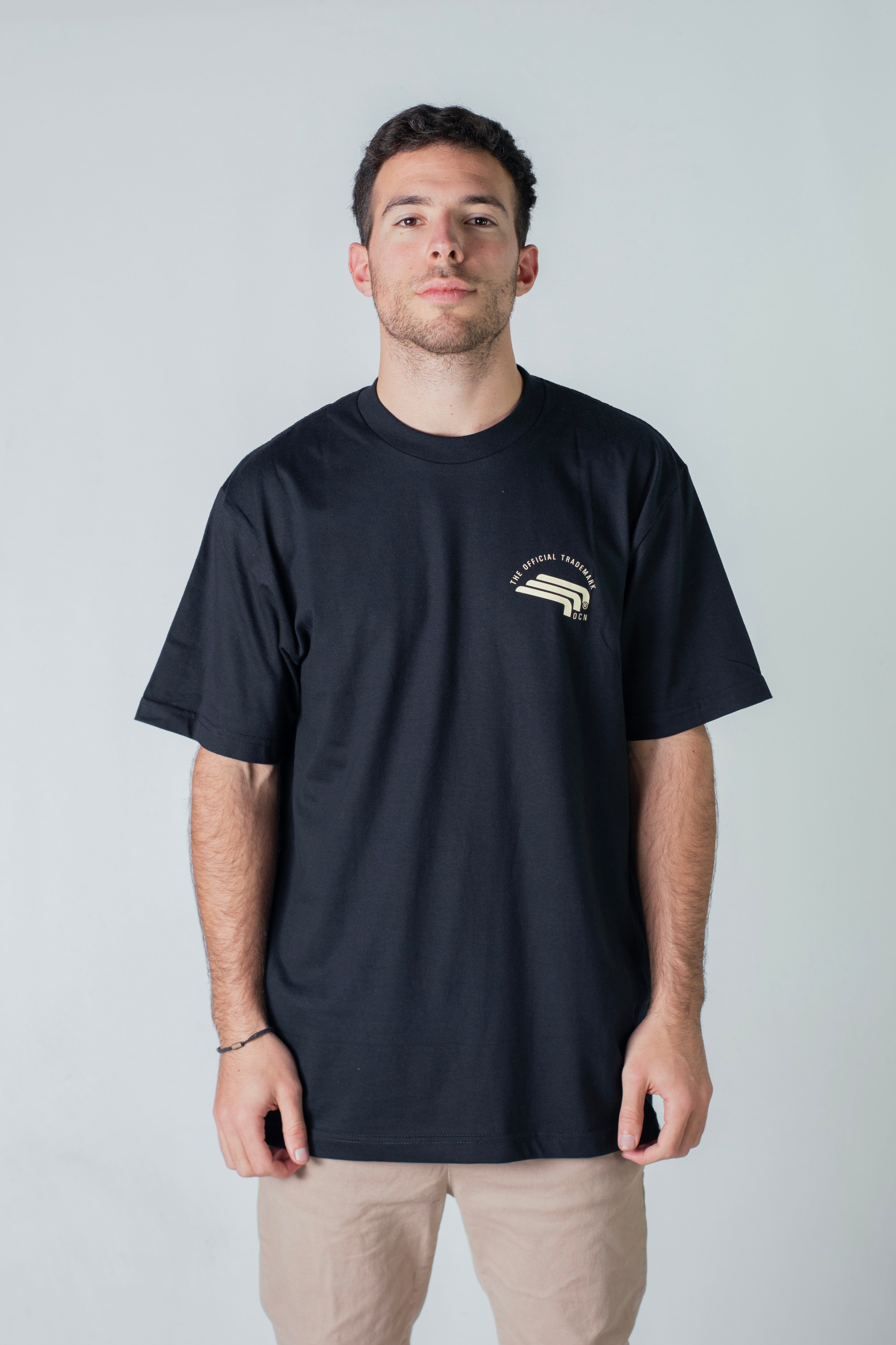Premium OCN H Black T-Shirt for Men - Soft Cotton Comfort Fit Tee - Perfect for Casual Wear, Gym & Everyday Use