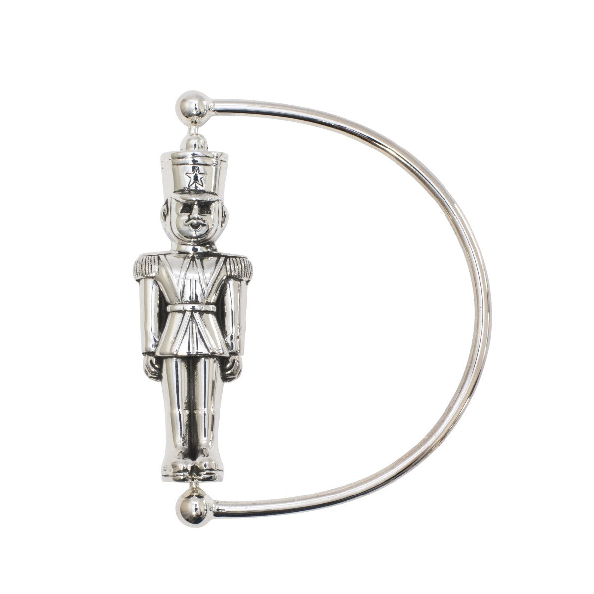 Silver Plated Toy Soldier Baby Rattle - Safe & Durable Teething Toy for Newborns & Infants - Perfect Gift for Baby Showers, Christenings & First Birthdays