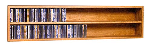 HILL 03 Series Oak Wood CD Storage Cabinet - 12.75