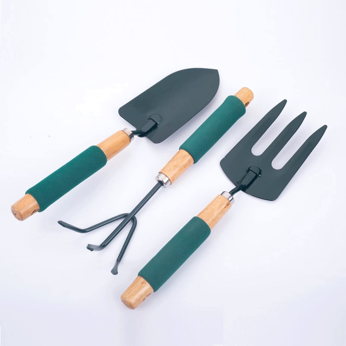 3PC Garden Tool Set - Hand Trowel, Transplanter & Cultivator for Outdoor Gardening