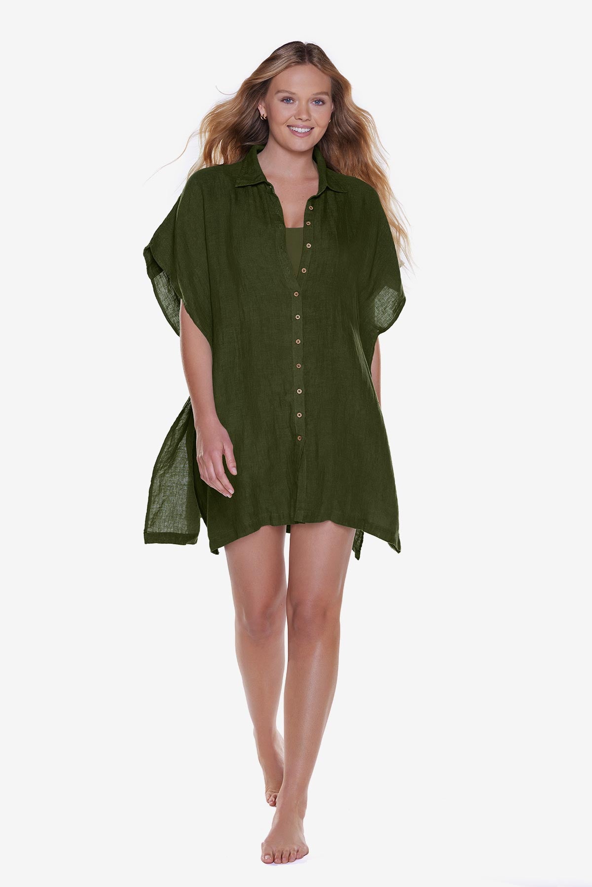 Stylish Jungle Print Beach Cover Up Shirt - Perfect for Poolside, Vacation & Summer Outfits