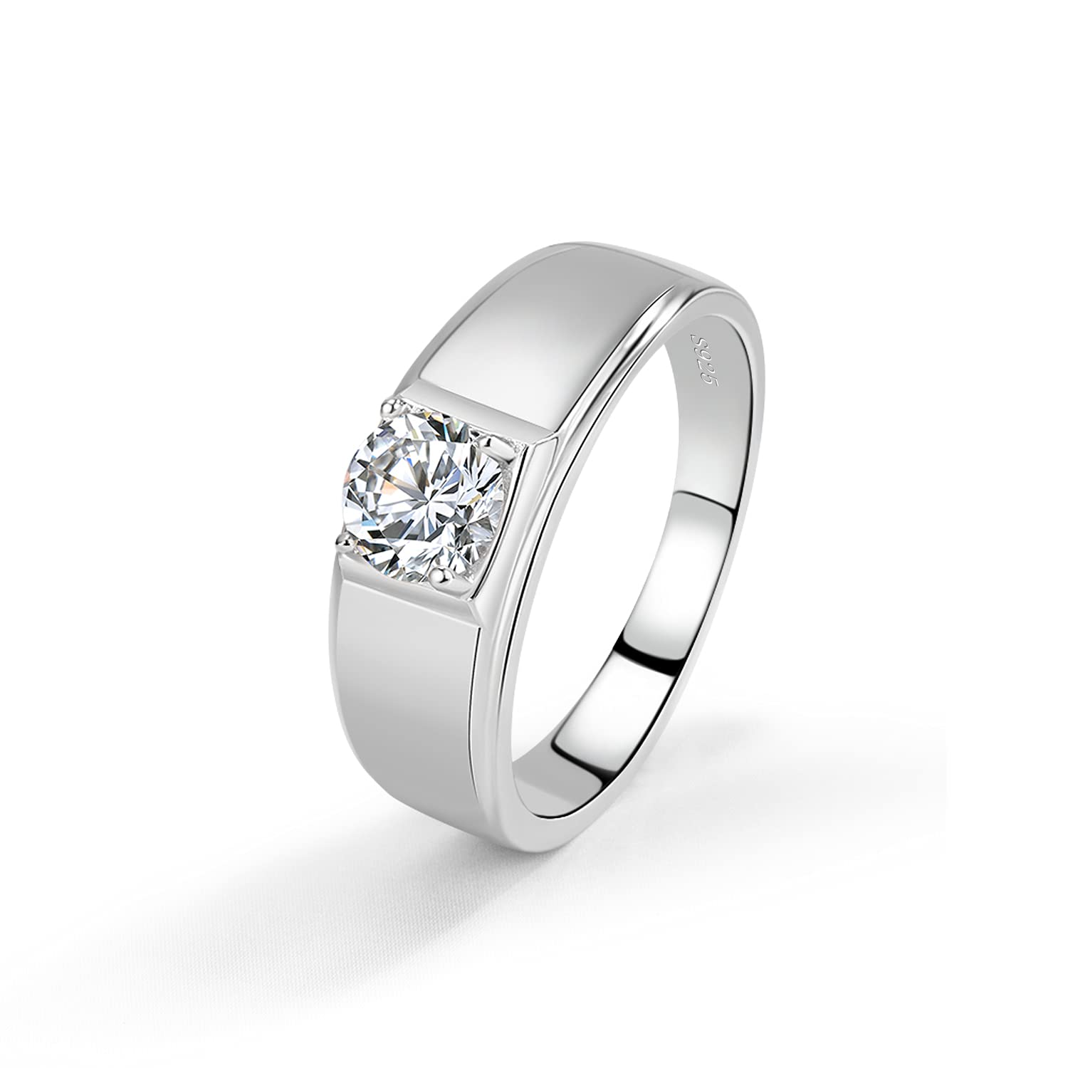 925 Sterling Silver Ring for Men & Women - 5A Cubic Zirconia Wedding Band, Size 7-13, Fashion Jewelry Gift for Anniversary, Engagement, Party | Perfect for Everyday Wear, Date Night & Special Occasions