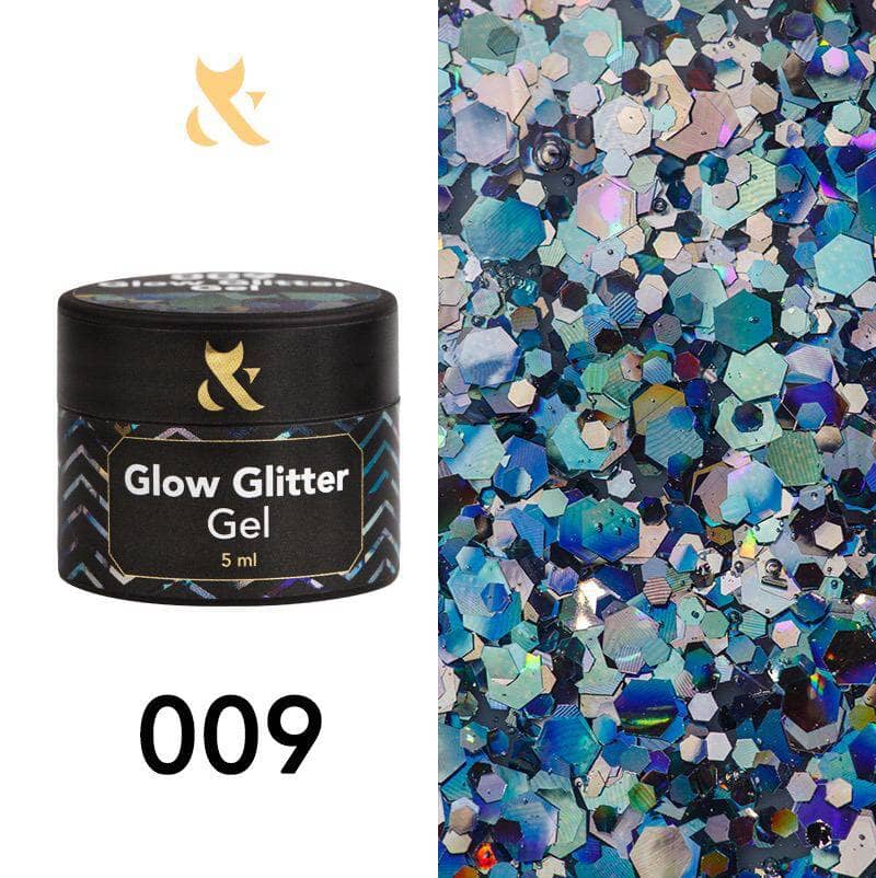 F.O.X Glow Glitter Gel 009 - Shimmering Body & Face Glitter Gel for Parties, Festivals & Cosplay - Waterproof & Long-Lasting Sparkle Makeup