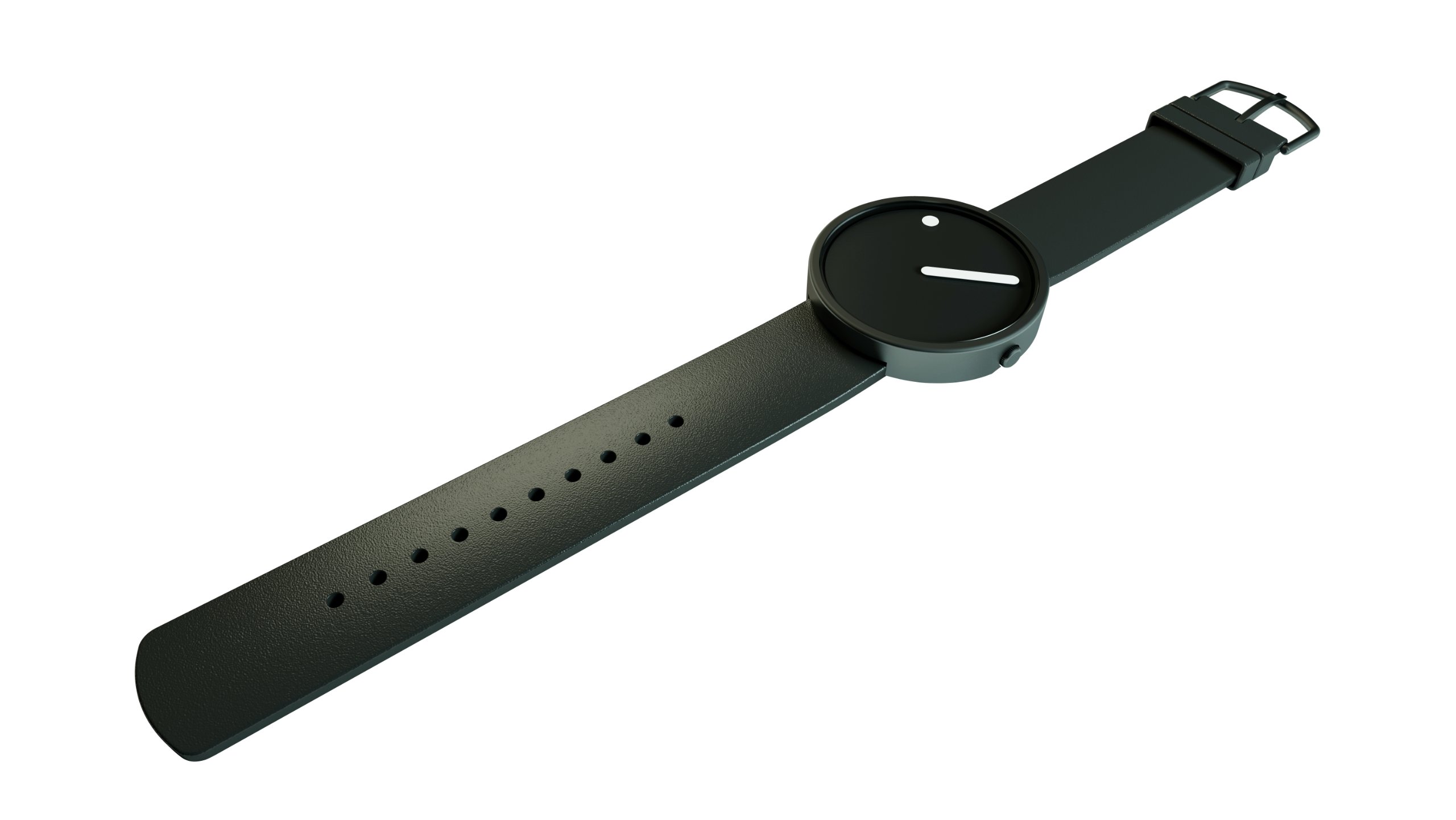 Rosendahl Picto Watch - Black IP Case, 1.6