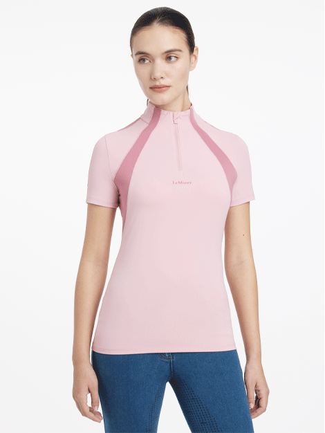 Maria Mesh Short Sleeve Base Layer for Women - Breathable Athletic Top for Running, Yoga & Workouts - Le Mieux Ladies Activewear