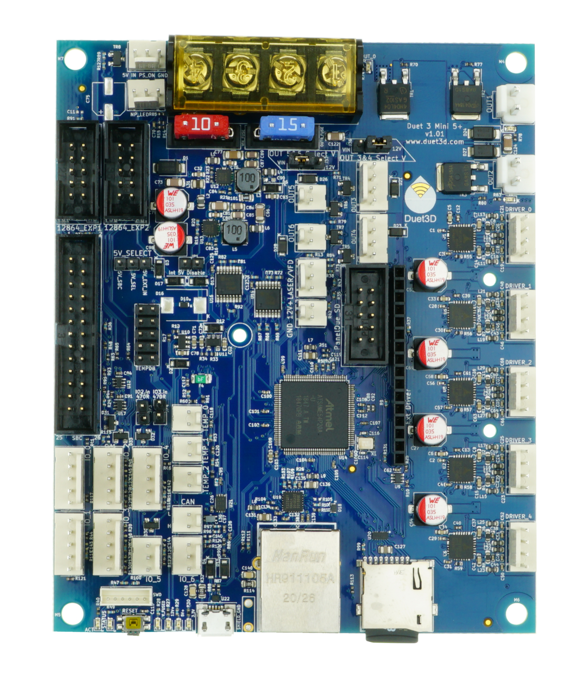 Duet 3 Mini 5+ Ethernet Board for 3D Printers - High-Speed Network Connectivity for Smooth Printing | Perfect for Home Workshops & Maker Spaces