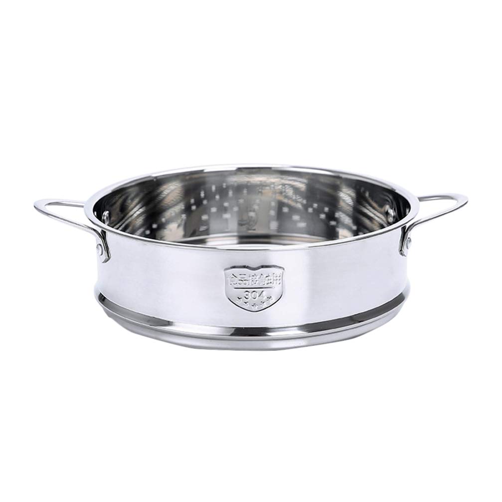 HANABASS 18cm Stainless Steel Steamer Basket with Practical Handles - Perfect for Dumplings, Vegetables & Buns - Durable Kitchen Tool for Home & Restaurant Use (Silver) | Steam Healthy Meals Easily