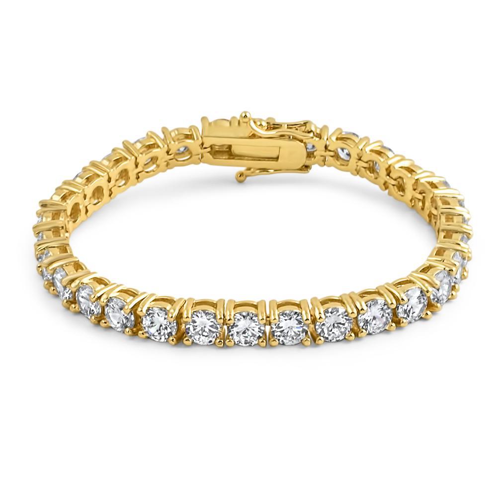 6mm Gold Lab-Grown Diamond Tennis Bracelet for Women - Elegant & Durable Jewelry for Parties, Weddings & Everyday Wear