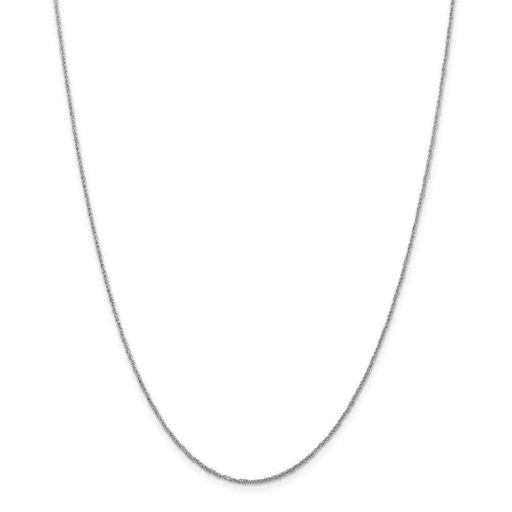 14K White Gold 1.1mm Rope Chain Necklace - 20 Inch Dainty Layering Jewelry for Women - Perfect for Everyday Wear, Gifts & Special Occasions