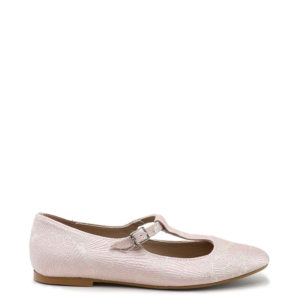Pale Pink Shell Pointed Mary Jane Flats for Women - Comfortable & Stylish Shoes for Work, Party & Everyday Wear