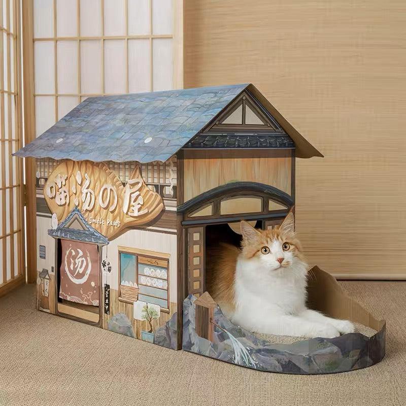 Premium Cat Scratcher with Zen Design - Natural Sisal Fiber Scratching Post for Indoor Cats, Stress Relief & Nail Care - Perfect for Home Office, Living Room & Pet Relaxation Spaces