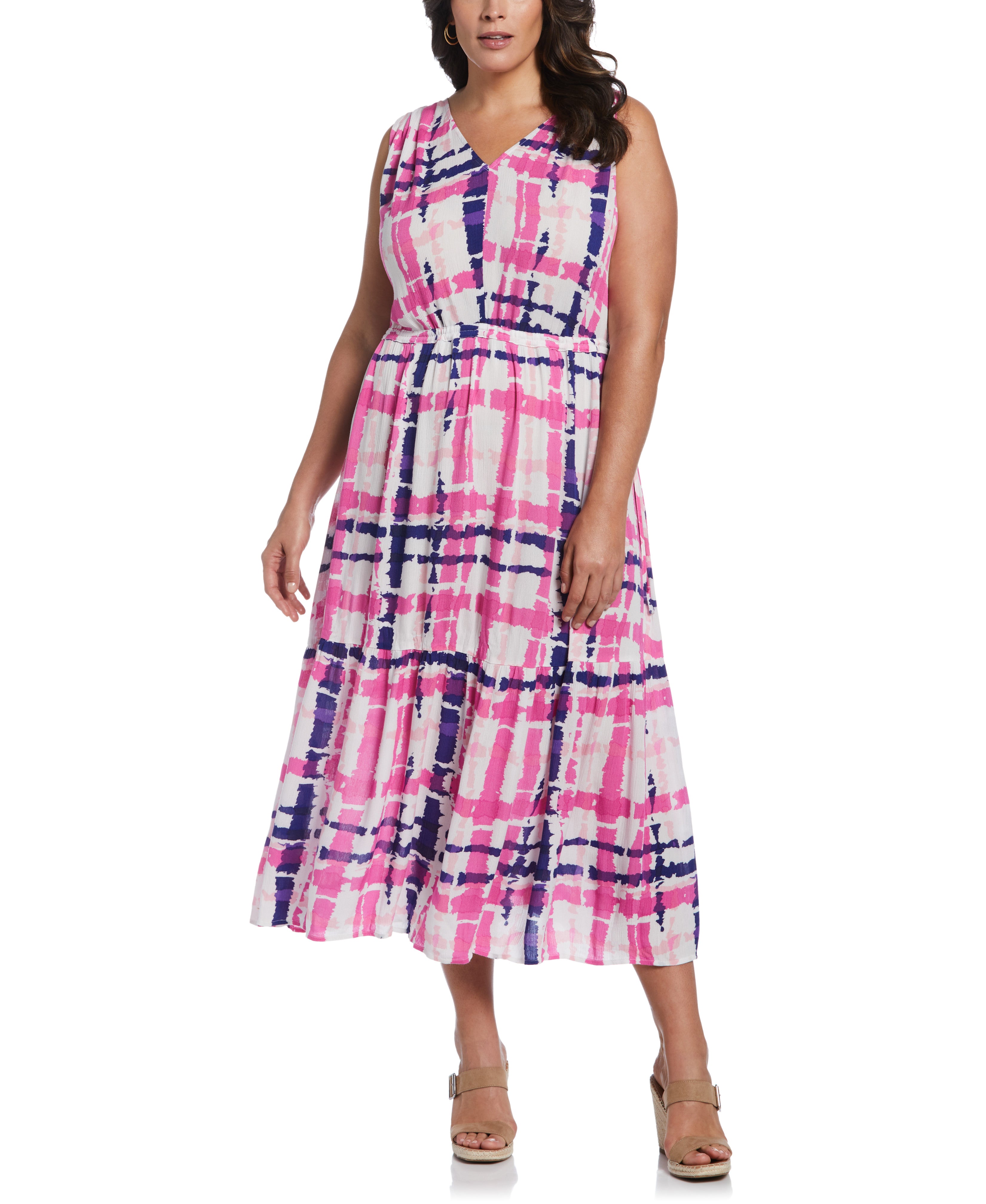 Plus Size Paisley Print V-Neck Maxi Dress for Women - Flowy Bohemian Long Dress for Summer, Beach, Vacations & Special Occasions