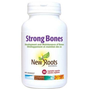New Roots Strong Bones 90 Veggie Caps - Plant-Based Calcium Supplement for Bone Health & Joint Support - Ideal for Adults & Seniors