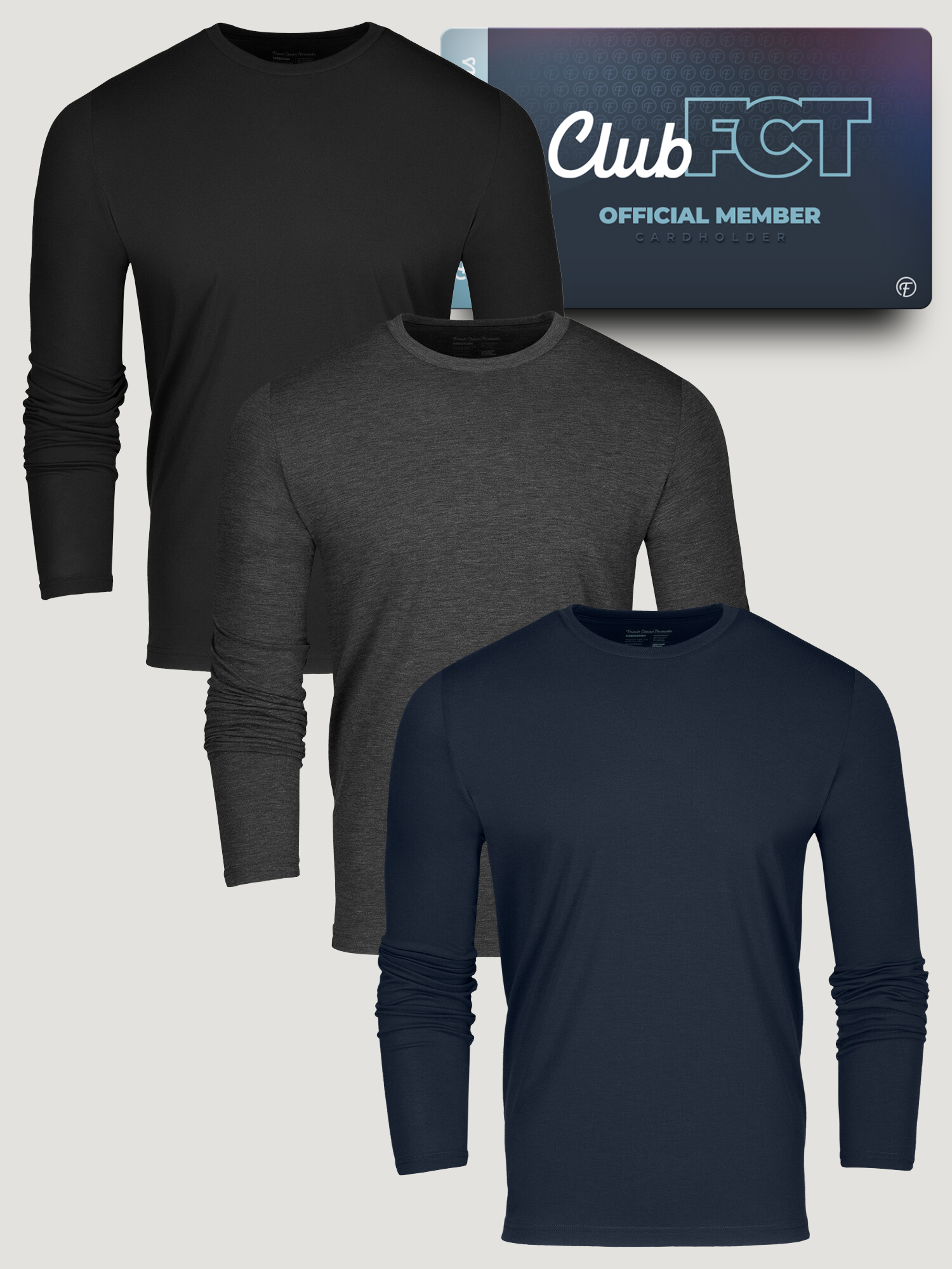 Best Selling Performance Long Sleeve Crew Neck Shirts 3-Pack - Comfortable Workout & Casual Wear for Men