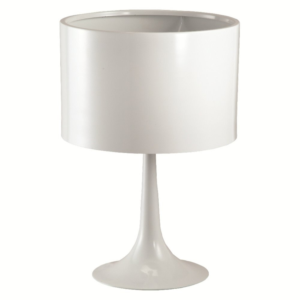 Fine Mod Imports White Tulip Table Lamp - Elegant Home & Office Lighting for Bedroom, Living Room, Study