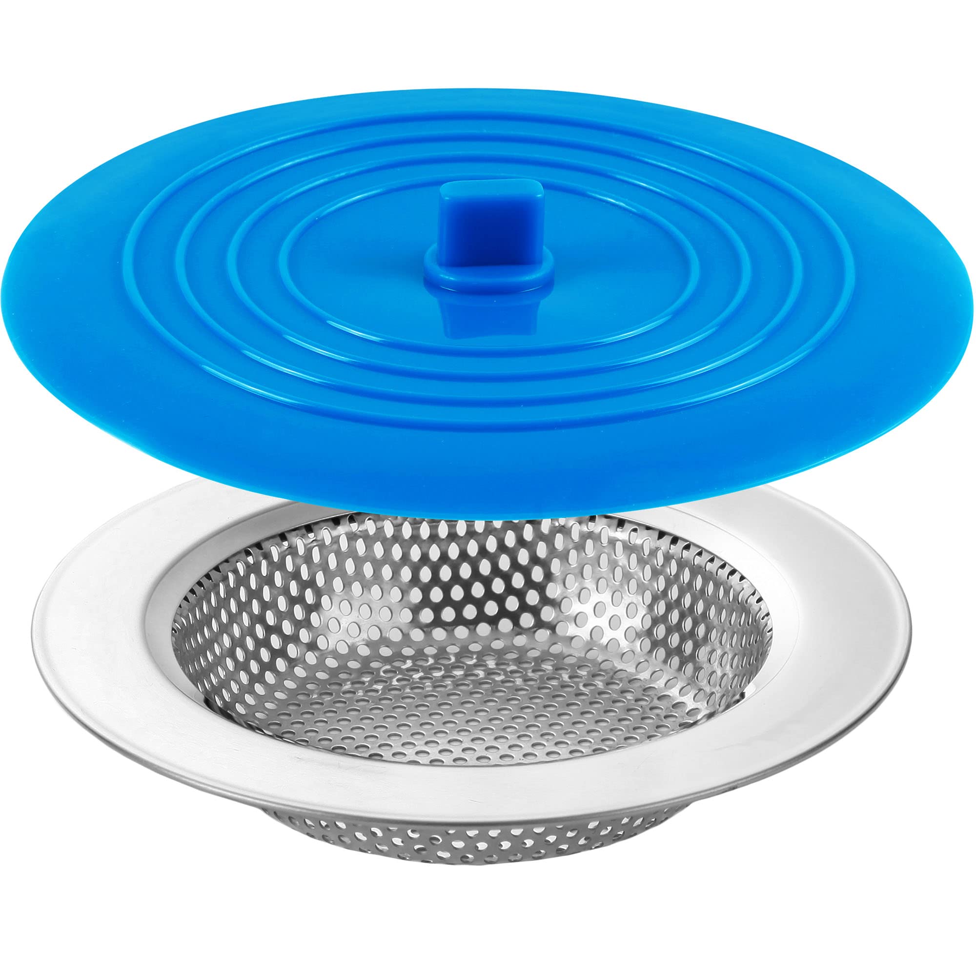 Premium Silicone Kitchen Sink Strainer & Stopper - 4.5