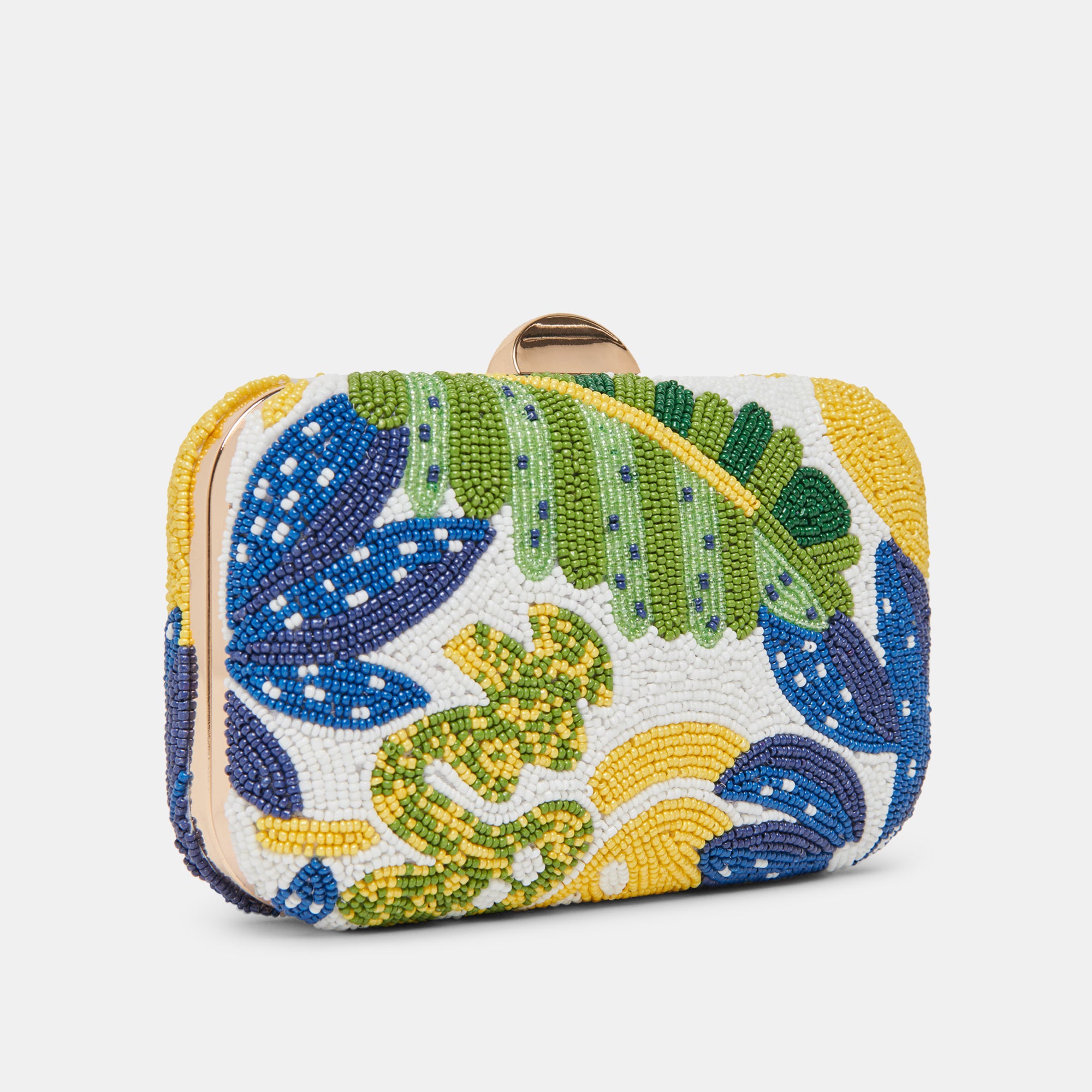 DAISY CLUTCH BLUE MULTI BEADED - Elegant Beaded Evening Clutch Purse for Women, Perfect for Weddings, Parties & Special Occasions