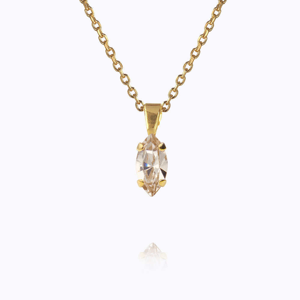 Elegant Petite Navette Necklace - Dainty Light Silk Pendant for Women | Perfect for Weddings, Date Nights & Special Occasions