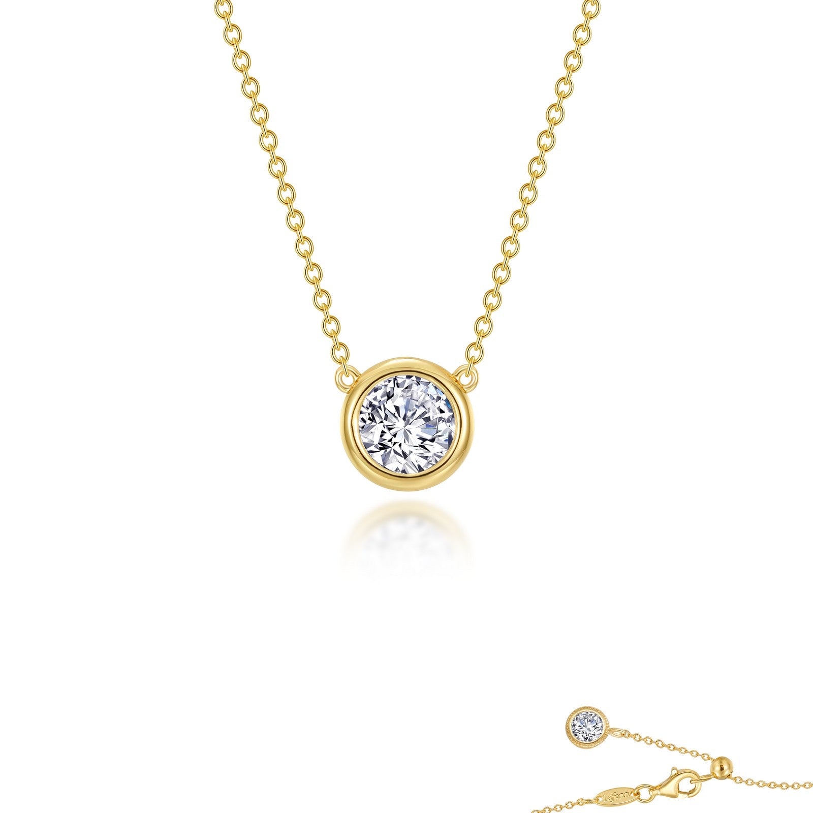 0.6 CTW Bezel Set Solitaire Diamond Necklace - Elegant Pendant for Women, Perfect for Anniversary, Wedding & Special Occasions