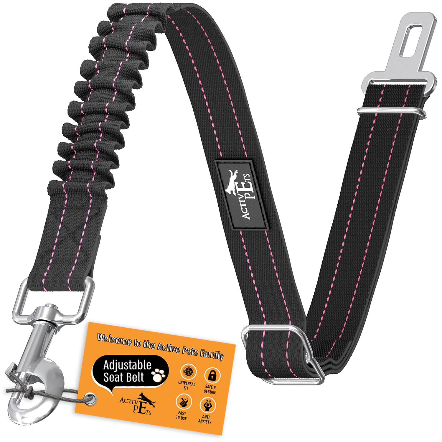 Adjustable Dog Car Seat Belt Harness - Durable Pet Safety Restraint for Small, Medium & Large Dogs | Perfect for Road Trips & Vet Visits