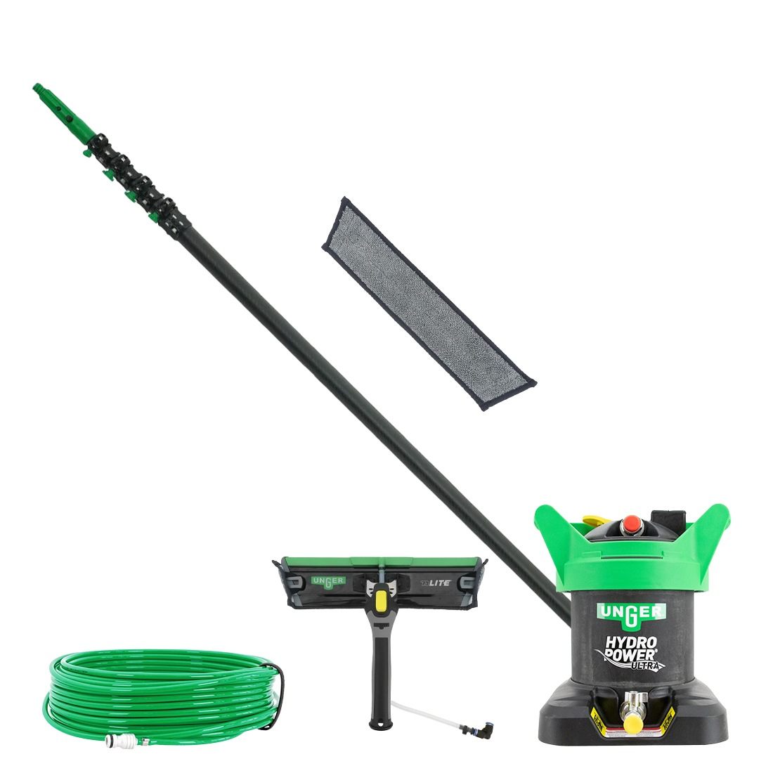 Unger HydroPower Ultra PowerPad Starter Kit - 20ft Window Cleaning System for Professional & Home Use | Perfect for High-Rise Buildings, Residential Homes & Commercial Spaces