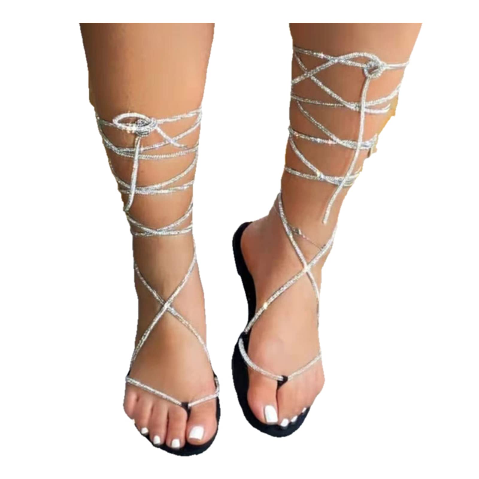 Women's Dressy Summer Sandals - Gladiator Flat T-Strap Roman Shoes for Casual Beach Wear & Flip Flops | Perfect for Vacation, Outdoor Walks & Summer Fashion