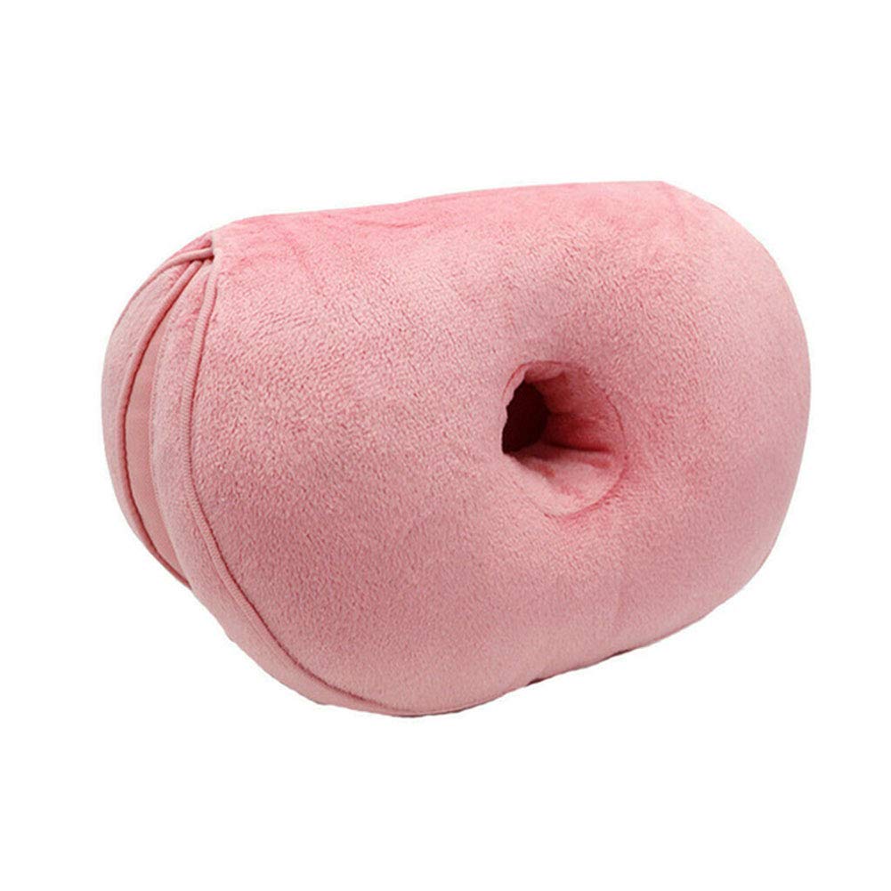 **YOCASA Short Plush Chair Cushion - Latex Particle Padded Hollow Design, Foldable & Ergonomic Office Chair Cushion for Desk Chairs - Perfect for Home, Office, or Conference Room Seating Comfort**