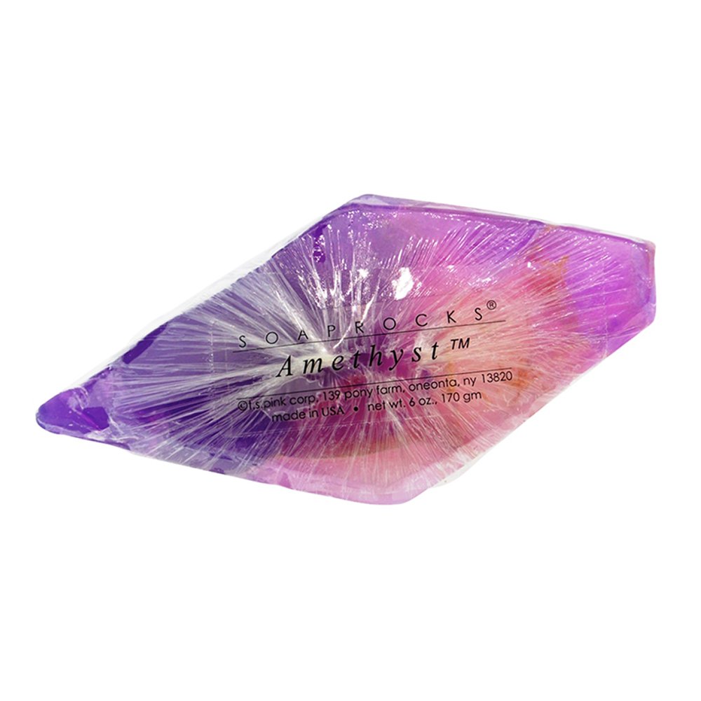 Natural Amethyst Soap Rock - Handmade Gemstone Soap for Spa, Bath & Relaxation | Luxury Self-Care Gift for Women & Men | Perfect for Aromatherapy, Meditation & Home Decor